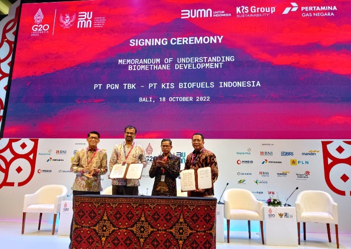 PGN dan KIS Biofuels Indonesia Jajaki Kerjasama Pengembangan Biomethane