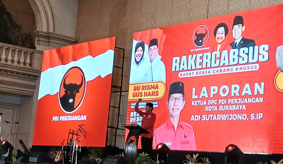 Rakercabsus PDIP Surabaya Satukan Tekad Menangkan Eri-Armuji dan Bu Risma-Gus Hans