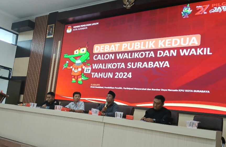 Besok, KPU Surabaya Gelar Debat Publik Kedua Cawali dan Cawawali 