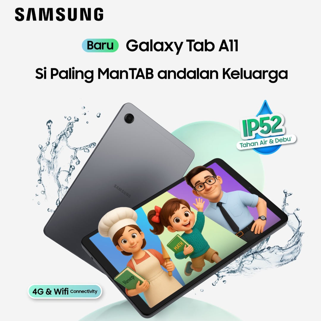 Galaxy Tab A11, Tablet Sejutaan dengan AI untuk Dukung Aktivitas Keluarga