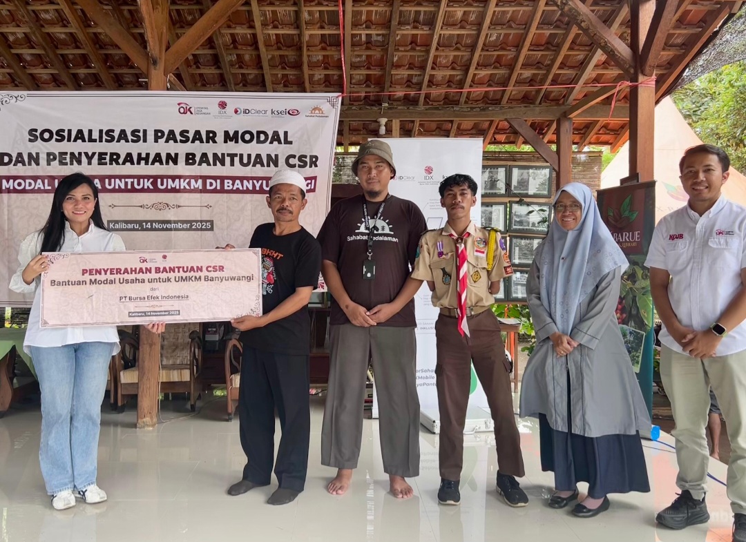 BEI Bersama OJK Sosialisasi Pasar Modal dan Penyerahan Bantuan CSR Bantuan Modal Usaha untuk UMKM Disabilitas