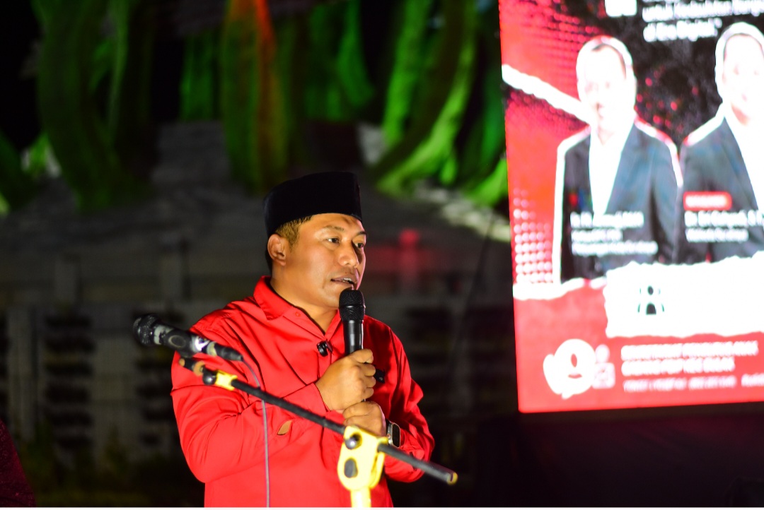 Ratusan Massa Hadiri Dialog Kebangsaan di Taman Suroboyo yang Digelar PAC PDI Perjuangan Kecamatan Bulak